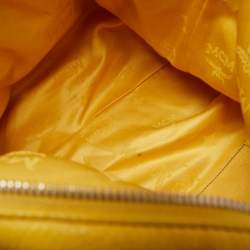 MCM Yellow Leather Zip Tassel Shoulder Bag