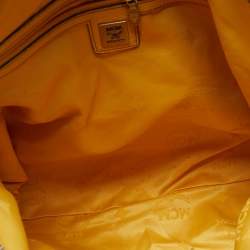 MCM Yellow Leather Zip Tassel Shoulder Bag