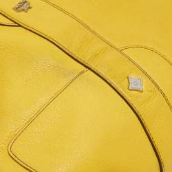 MCM Yellow Leather Zip Tassel Shoulder Bag