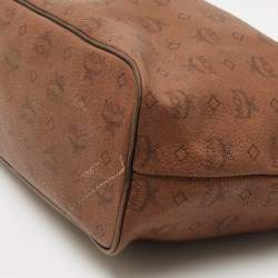MCM Brown/Black Visetos Coated Canvas and Leather Open Tote