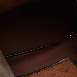 MCM Brown/Black Visetos Coated Canvas and Leather Open Tote