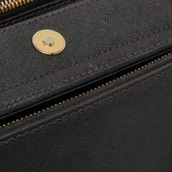 Pre Owned MCM Black Leather Double Zip Tote