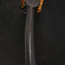 Pre Owned MCM Black Leather Double Zip Tote