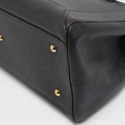 Pre Owned MCM Black Leather Double Zip Tote