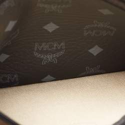 MCM Black Visetos Coated Canvas and Leather Princess Lion Shopper Tote