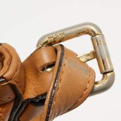MCM Cognac Visetos Coated Canvas Hobo
