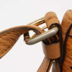 MCM Cognac Visetos Coated Canvas Hobo