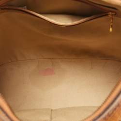 MCM Cognac Visetos Coated Canvas Hobo