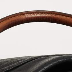 MCM Black/Brown Visetos Embossed Soft Leather Zip Shoulder Bag