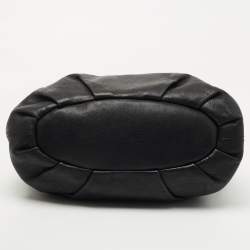 MCM Black/Brown Visetos Embossed Soft Leather Zip Shoulder Bag