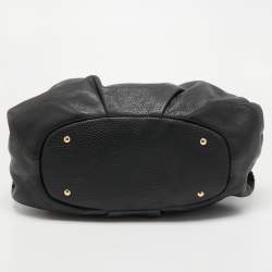 Pre Owned MCM Black Leather Whipstitch Shoulder Bag