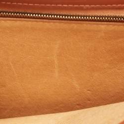 MCM Cognac Visetos Coated Canvas Shoulder Bag