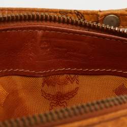 MCM Cognac Visetos Coated Canvas Mini Boston Crossbody  Bag