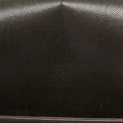 MCM Dark Brown Leather Flap Messenger Bag 