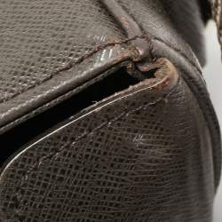 MCM Dark Brown Leather Flap Messenger Bag 