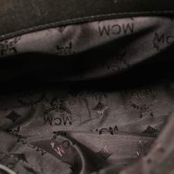 MCM Dark Brown Leather Flap Messenger Bag 