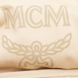 Pre Owned MCM Yellow Croc Embossed Patent Leather Shopper Tote