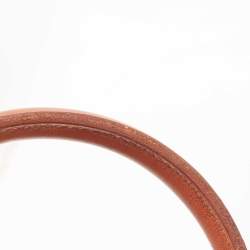 MCM Cognac Visetos Coated Canvas Heritage Boston Bag
