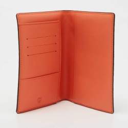 MCM Cognac Visetos Coated Canvas Passport Holder