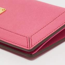 MCM Pink Leather Bifold Long Wallet