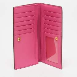 MCM Pink Leather Bifold Long Wallet