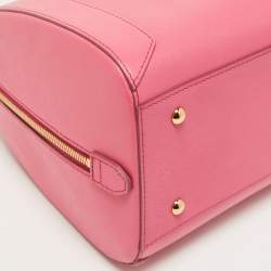 Pre Owned MCM Pink Leather Boston Bag