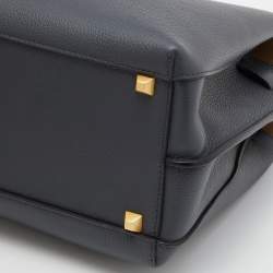 MCM Dark Grey Leather Medium Milla Tote