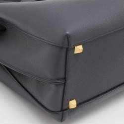 MCM Dark Grey Leather Medium Milla Tote