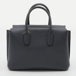 MCM Dark Grey Leather Medium Milla Tote