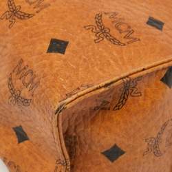 Pre Owned MCM Brown Visetos Coated Canvas Zip Pouch