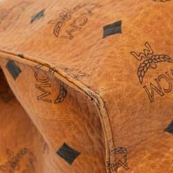 Pre Owned MCM Brown Visetos Coated Canvas Zip Pouch