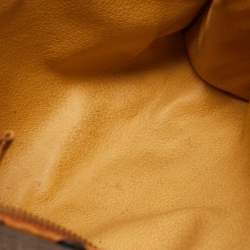 Pre Owned MCM Brown Visetos Coated Canvas Zip Pouch