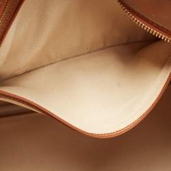 MCM Tan Visetos Coated Canvas Striped Shopper Tote