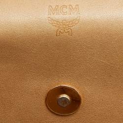 MCM Beige Visetos Coated Canvas and Leather Tote