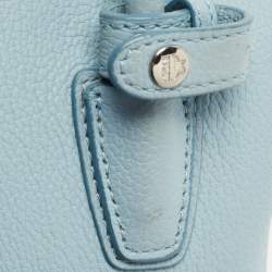 Pre Owned MCM Light Blue Leather Mini Milla Tote