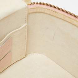 MCM Light Pink Leather Vanity Case Bag 