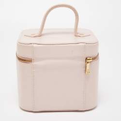 MCM Light Pink Leather Vanity Case Bag 