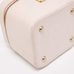 MCM Light Pink Leather Vanity Case Bag 