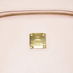 MCM Light Pink Leather Vanity Case Bag 