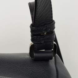 Pre Owned MCM Navy Blue Leather and Calfhair Front Pocket Backpack