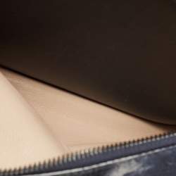 Pre Owned MCM Navy Blue Leather and Calfhair Front Pocket Backpack