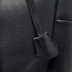 Pre Owned MCM Navy Blue Leather and Calfhair Front Pocket Backpack