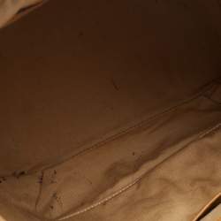 MCM Brown Visetos Coated Canvas and Leather Drawstring Bucket Bag