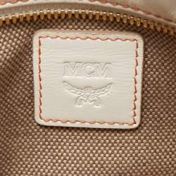 MCM Pink/Off White Visetos Coated Canvas and Leather Tote