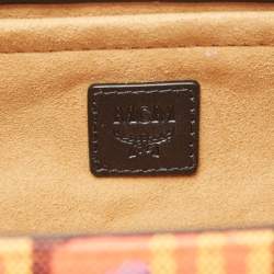 MCM Black Cubic Monogram Jacquard and Leather Small Tracy Crossbody Bag 