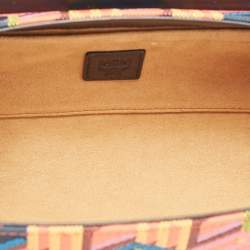 MCM Black Cubic Monogram Jacquard and Leather Small Tracy Crossbody Bag 
