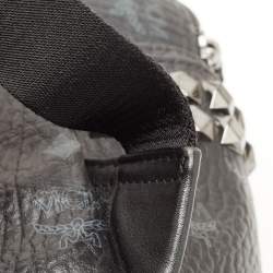 MCM Black Visetos Coated Canvas Small Stark Backpack