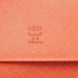 MCM Cognac Visetos Coated Canvas Heritage Flap Continental Wallet