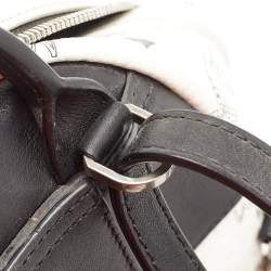 MCM White/Black Visetos Coated Canvas And Leather Mini Stark-Bebe Boo Backpack