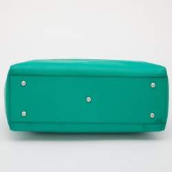 MCM Green Leather Convertible Tote